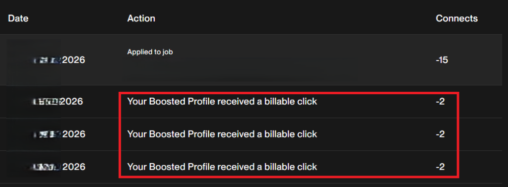 コネクトを "Boost your profile"に使用